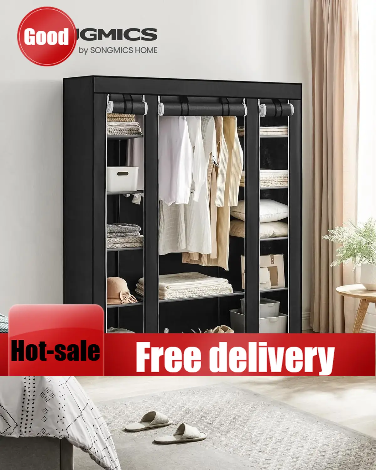 Wardrobe Closet Portable Fabric Cover - Lemari Pakaian Cheng-Closet, Lemari Portabel untuk