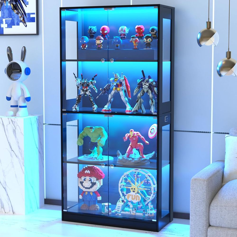 Storage - Lemari Pajangan Pintu Kaca 65, Rak