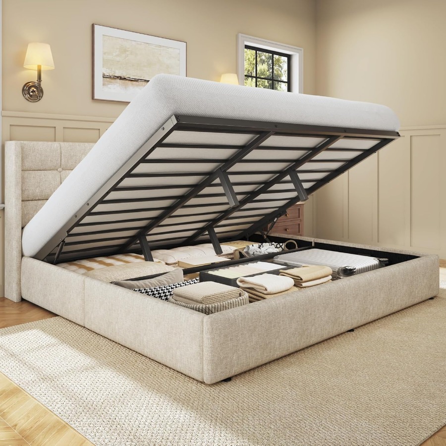 Gas Lift Storage Bed Hydraulic - Rangka Tempat Tidur dengan Penyimpanan yang