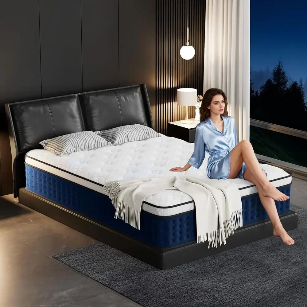 Memory Foam Mattress In A Box Queen - Kasur Hybrid 12 Inci Ukuran Queen