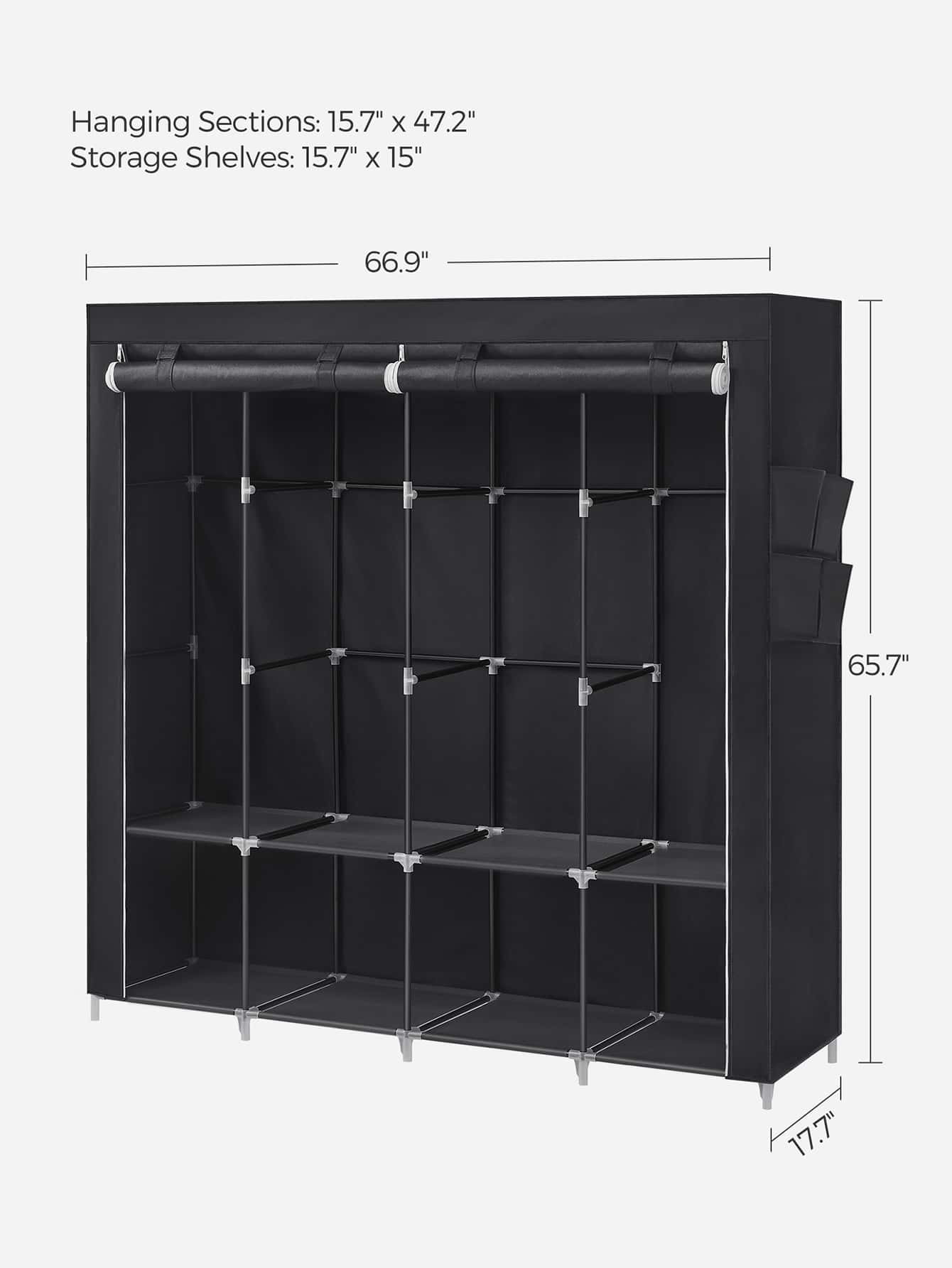 Lemari Portabel, Organizer Lem - Wardrobe Closet Portable Fabric Cover ulasan dan harga