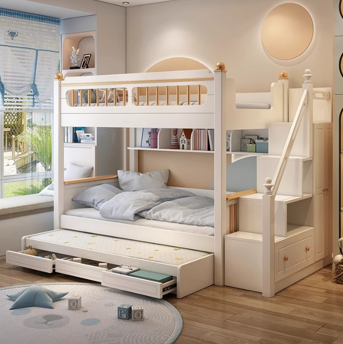 Furniture Kamar Tidur Anak dar - Bunk Bed With Stairs And Slide ulasan dan harga