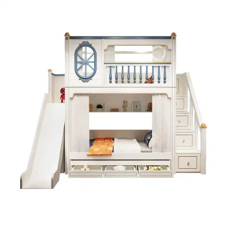 Tempat Tidur Tingkat Mewah unt - Bunk Bed With Stairs And Slide ulasan dan harga