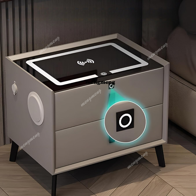 Meja Nakas Kayu Solid dengan P - Solid Wood Nightstand 2 Drawers ulasan dan harga