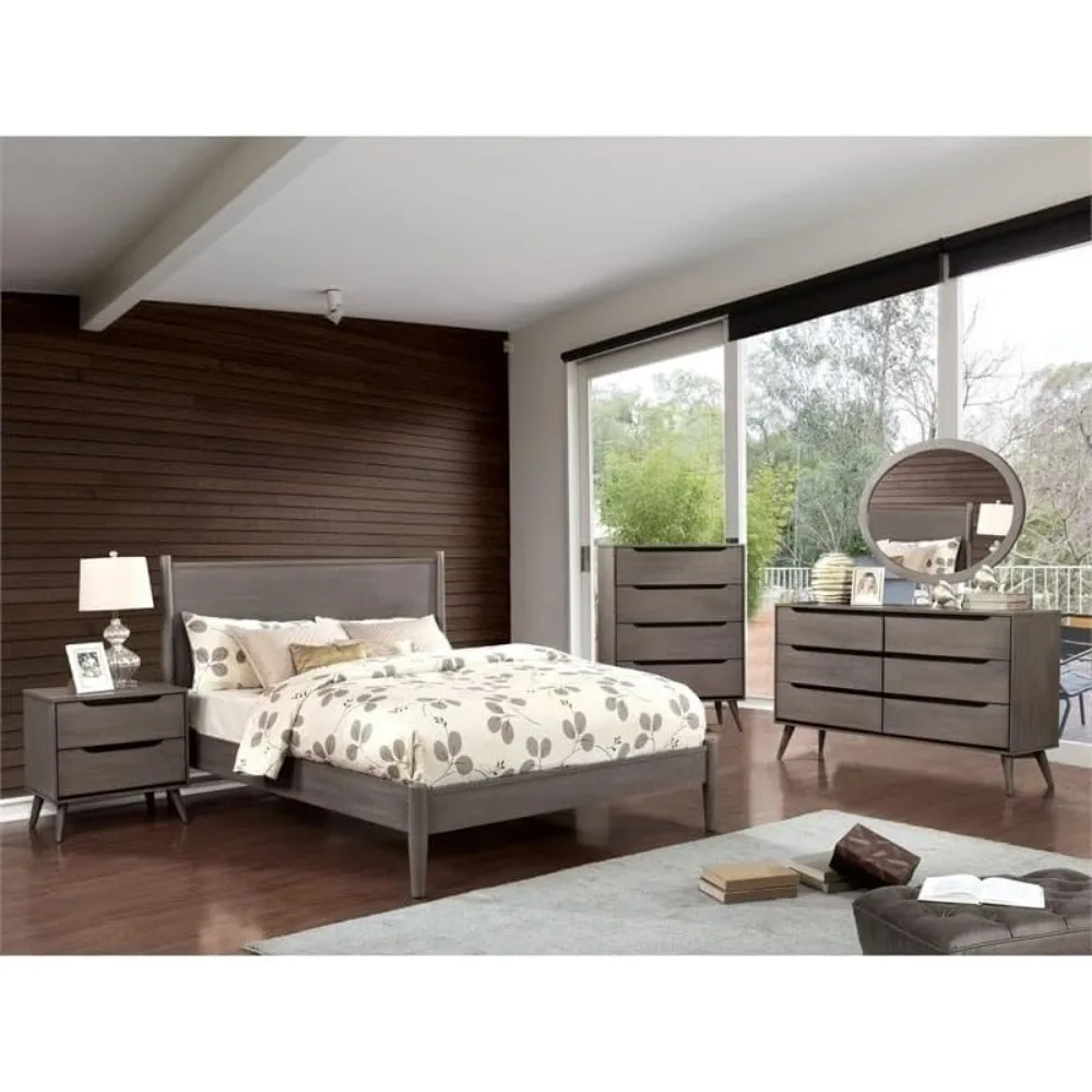 Nakas kayu solid/veneer kayu/M - Solid Wood Nightstand 2 Drawers ulasan dan harga