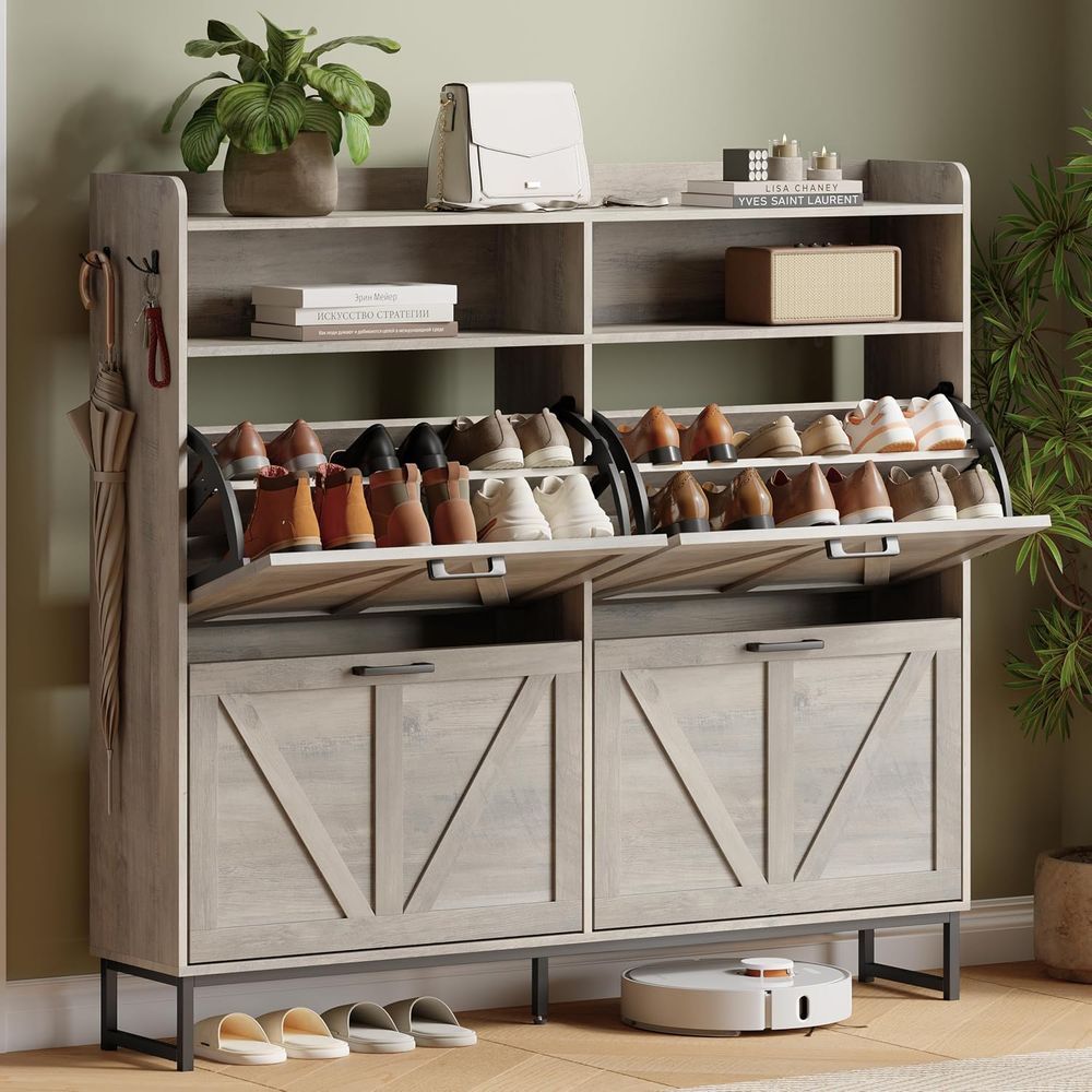 Lemari Penyimpanan Sepatu deng - Shoe Rack Cabinet Narrow Entryway ulasan dan harga