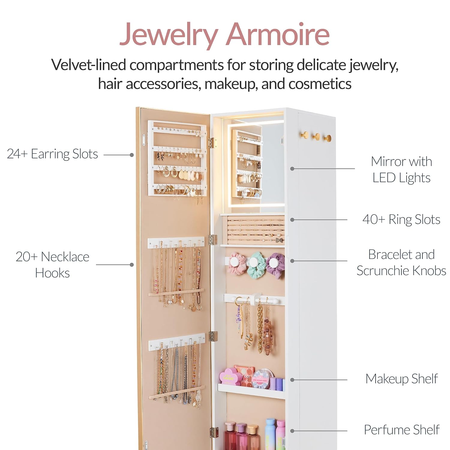 Cermin Putar dengan Kabinet Pe - Full Length Mirror Jewelry Armoire ulasan dan harga
