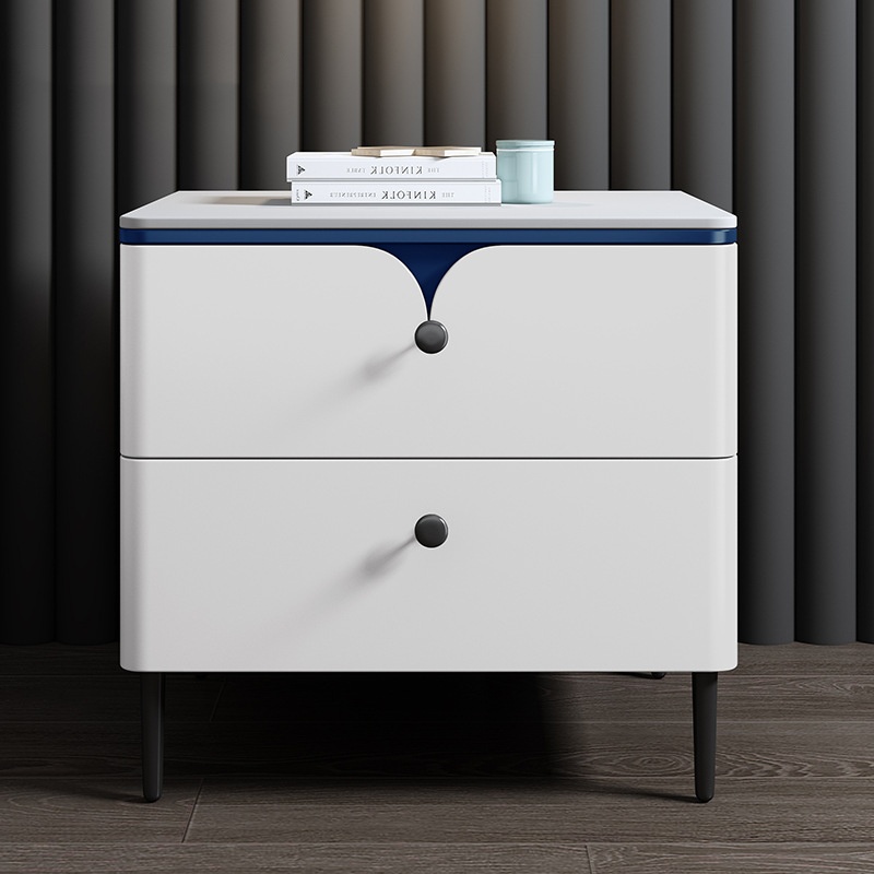 Meja Samping Tempat Tidur Kayu - Solid Wood Nightstand 2 Drawers ulasan dan harga